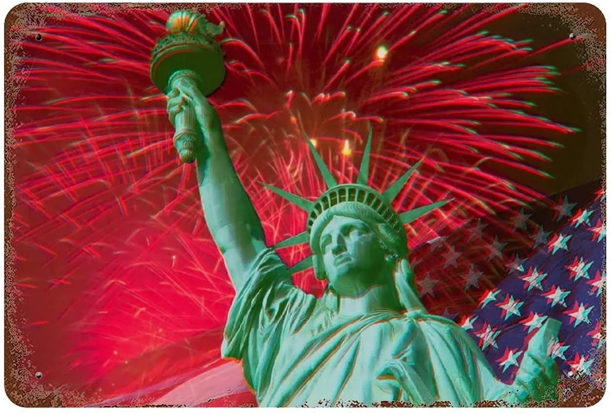 Independence Day Statue of Liberty Metal Tin Sign Wall Decor Vintage Iron Painting Plaque Novelty Posters Farm House Wall
Independence Day Statue of Liberty Metal Tin Sign Wall Decor Vintage Iron Painting Plaque Novelty Posters Farm House Wall