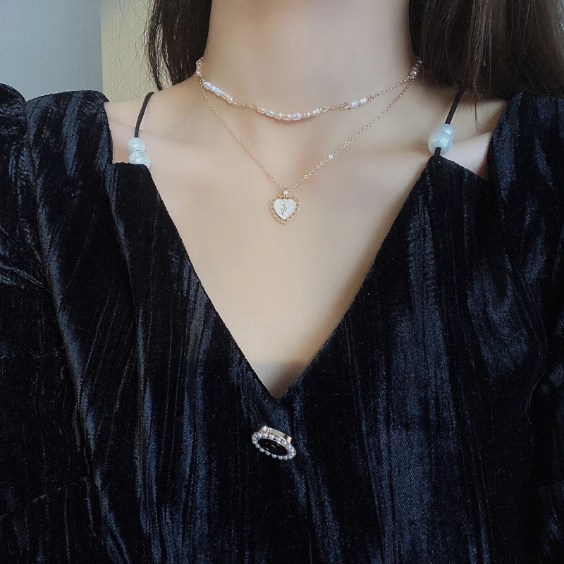 Fashion Jewelry Double Layer Necklace Popular Design Multi Beads Chain With Lovely Heart Pendant Necklace For Women Jewelry Gift
Fashion Jewelry Double Layer Necklace Popular Design Multi Beads Chain With Lovely Heart Pendant Necklace For Women Jewelry Gift