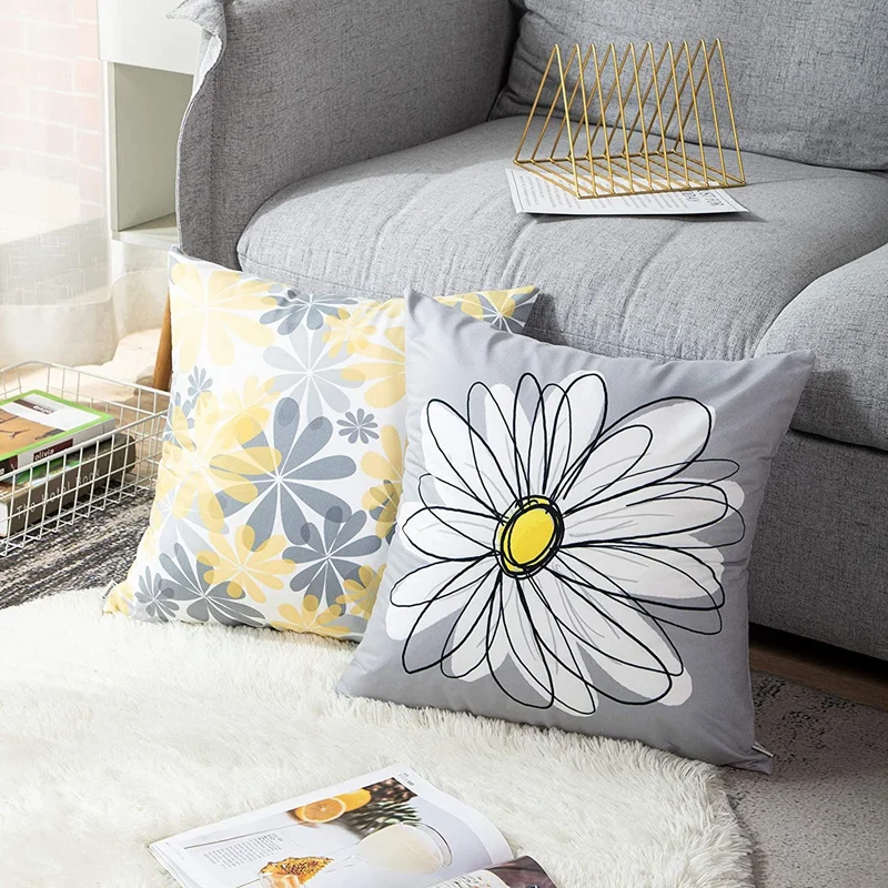 Set of 4 Throw Pillow Covers Modern Daisy with Pretty White Floral Hand Couch Sofa Decorative Pillow Cases Cushion-ABUX
Set of 4 Throw Pillow Covers Modern Daisy with Pretty White Floral Hand Couch Sofa Decorative Pillow Cases Cushion-ABUX