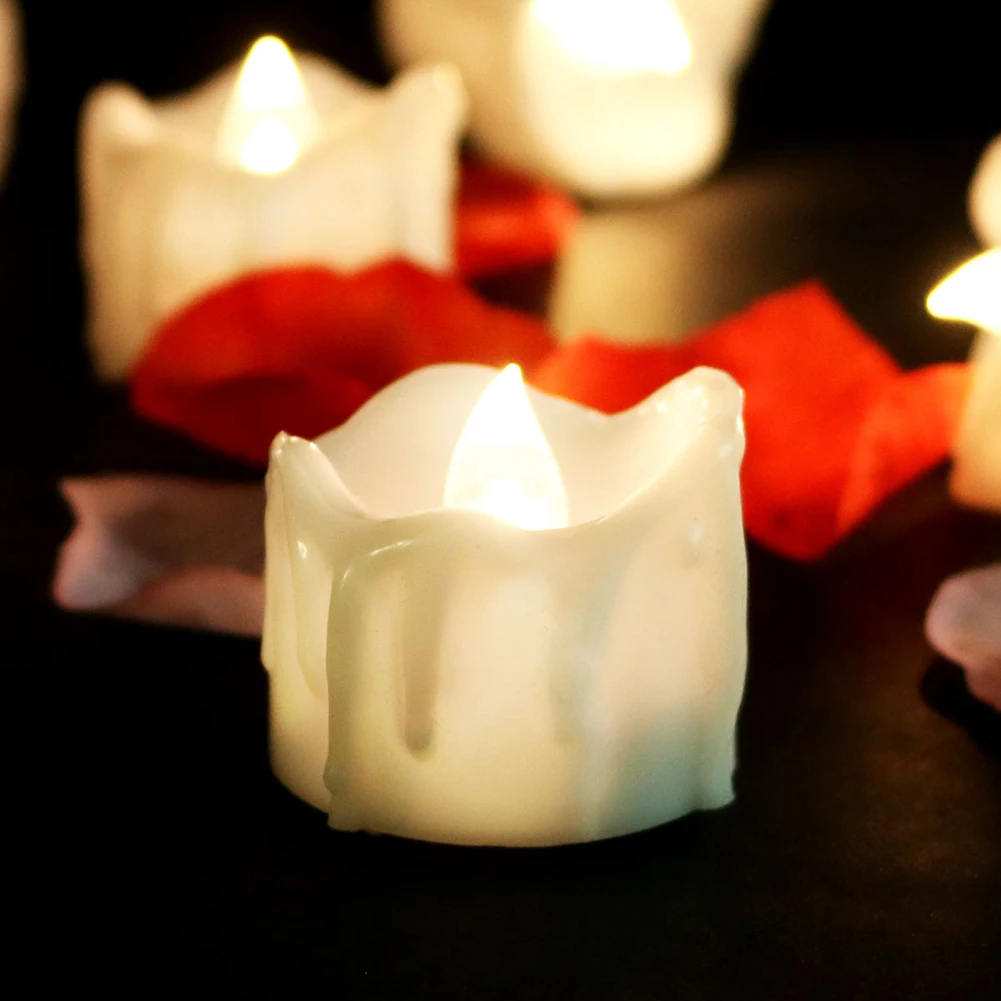 Светодиодный Чай светильник s Candles1PCS беспламенные Свечи Батарея свечи падение r