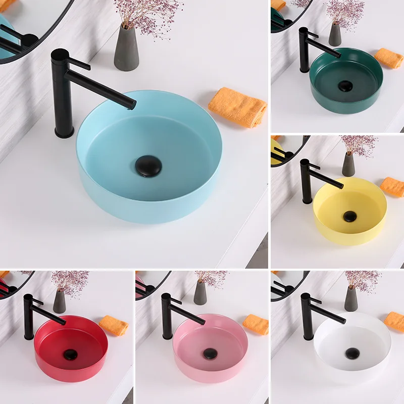 Ceramic Sink Integrated Matte Black Color Bathroom Wash Hand Wash Round Basin Hotel Art Sink Small Fashion Above Counter Basin
Ceramic Sink Integrated Matte Black Color Bathroom Wash Hand Wash Round Basin Hotel Art Sink Small Fashion Above Counter Basin