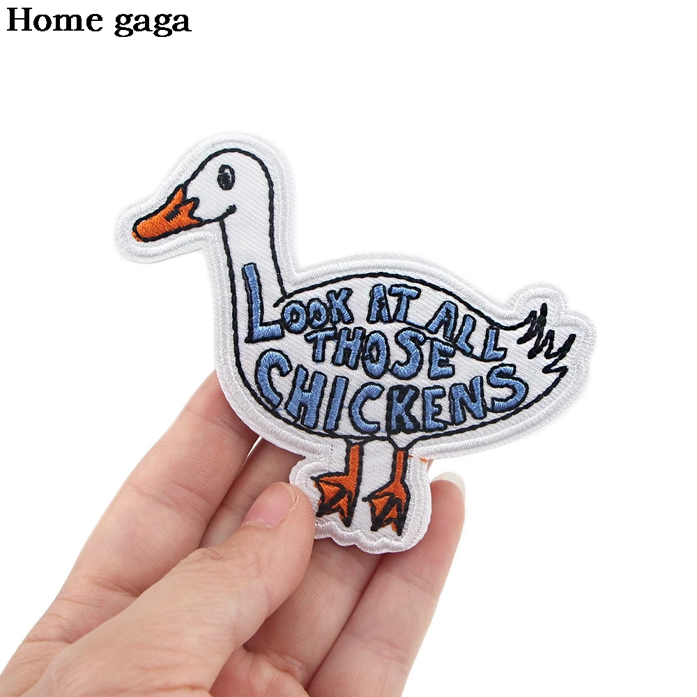 D2958 Homegaga Look at All Those Chickens Patch Clothing Embroidery Patch iron Clothes Patch Clothing DIY Stripes patch
D2958 Homegaga Look at All Those Chickens Patch Clothing Embroidery Patch iron Clothes Patch Clothing DIY Stripes patch