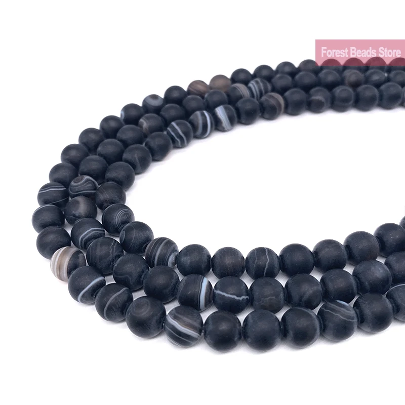 Natural Matte Black Stripe Agates Banded Lace Onyx Beads Diy Bracelet Necklace for Jewelry Making 15" Strand 4 6 8 10 12 14MM
Natural Matte Black Stripe Agates Banded Lace Onyx Beads Diy Bracelet Necklace for Jewelry Making 15" Strand 4 6 8 10 12 14MM
