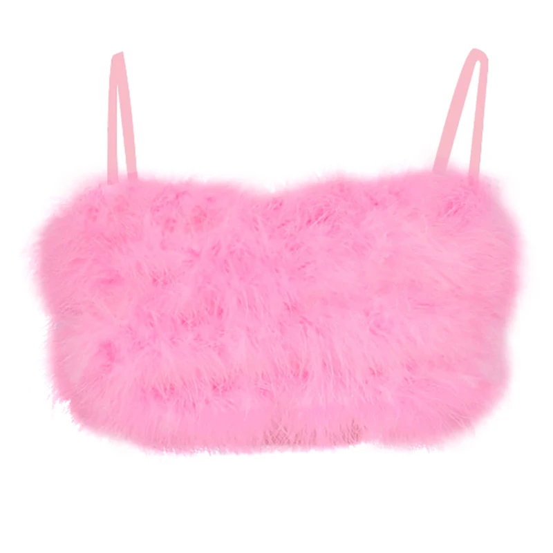 Sexy Pink Crop Tops Women Soft Fur Sleeveless Girls Party Bandeau Tube Tank Tops Fluffy Feather Camisole Bustier Lingerie
Sexy Pink Crop Tops Women Soft Fur Sleeveless Girls Party Bandeau Tube Tank Tops Fluffy Feather Camisole Bustier Lingerie