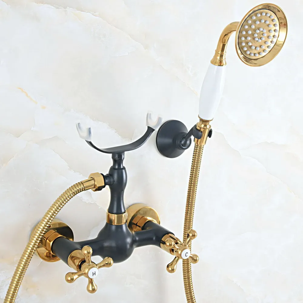 Настенный ручной смеситель Dna534 для ванной комнаты с черным масляным покрытием и золотистой латунью и шлангом 1500 мм
Настенный ручной смеситель Dna534 для ванной комнаты с черным масляным покрытием и золотистой латунью и шлангом 1500 мм