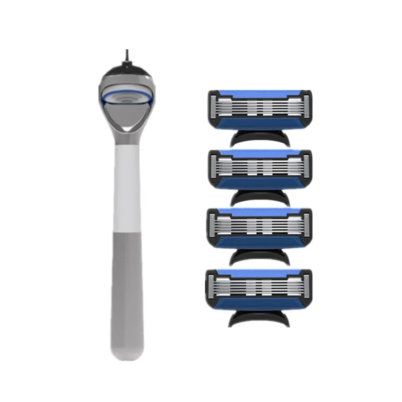 TFLYSHAV Men Manual Shaver for Men Cassettes for Shaving Hair Removal Safety 5 Layer Razor Blade Face Care 1 Holder and 4 Blade
TFLYSHAV Men Manual Shaver for Men Cassettes for Shaving Hair Removal Safety 5 Layer Razor Blade Face Care 1 Holder and 4 Blade