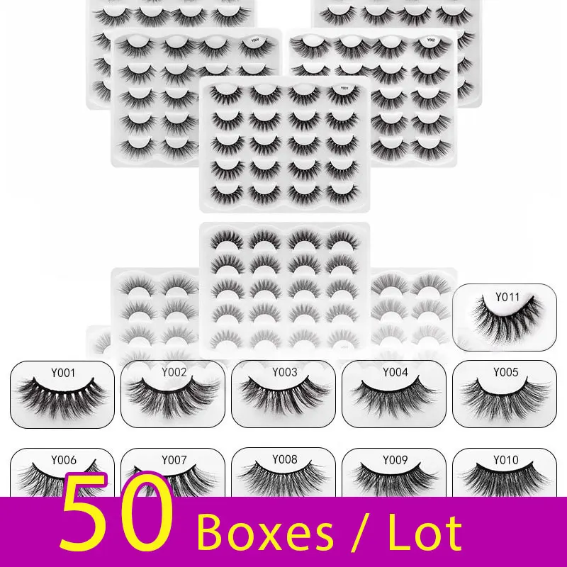 50 Boxes/lot 10 pairs Mink False Eyelashes three-dimensional Natural Bulk Vendors Extension Eyelash Supplies Makeup Wholesale
50 Boxes/lot 10 pairs Mink False Eyelashes three-dimensional Natural Bulk Vendors Extension Eyelash Supplies Makeup Wholesale
