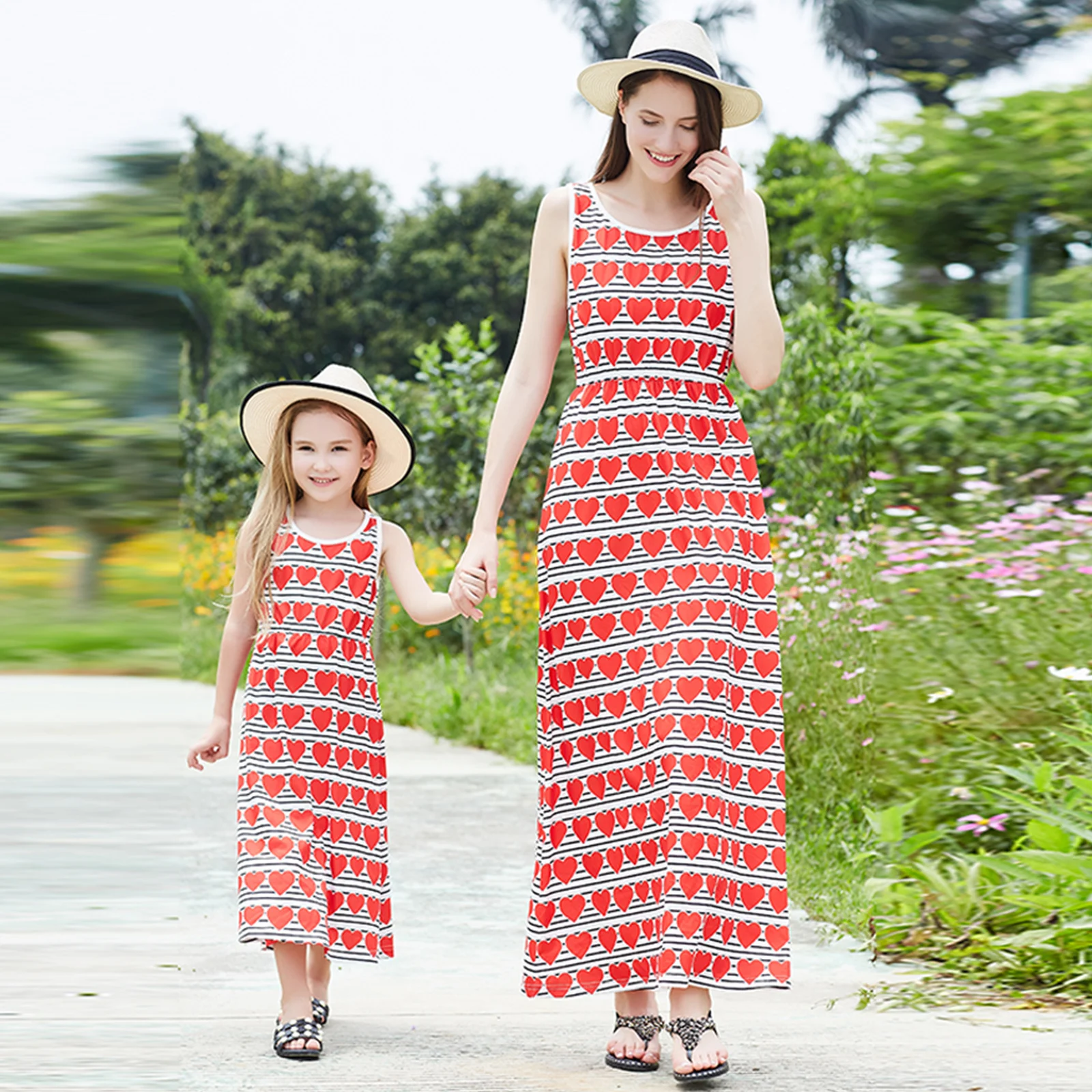 Women Girl Mother and Daughter Summer Matching Family Sundress Maxi A-Line Dress
Women Girl Mother and Daughter Summer Matching Family Sundress Maxi A-Line Dress