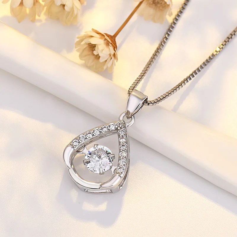 Luxury Female White Zircon Pendant Necklace Rose Gold Silver Color Chain Necklace Cute Round Crystal Wedding Necklace For Women
Luxury Female White Zircon Pendant Necklace Rose Gold Silver Color Chain Necklace Cute Round Crystal Wedding Necklace For Women