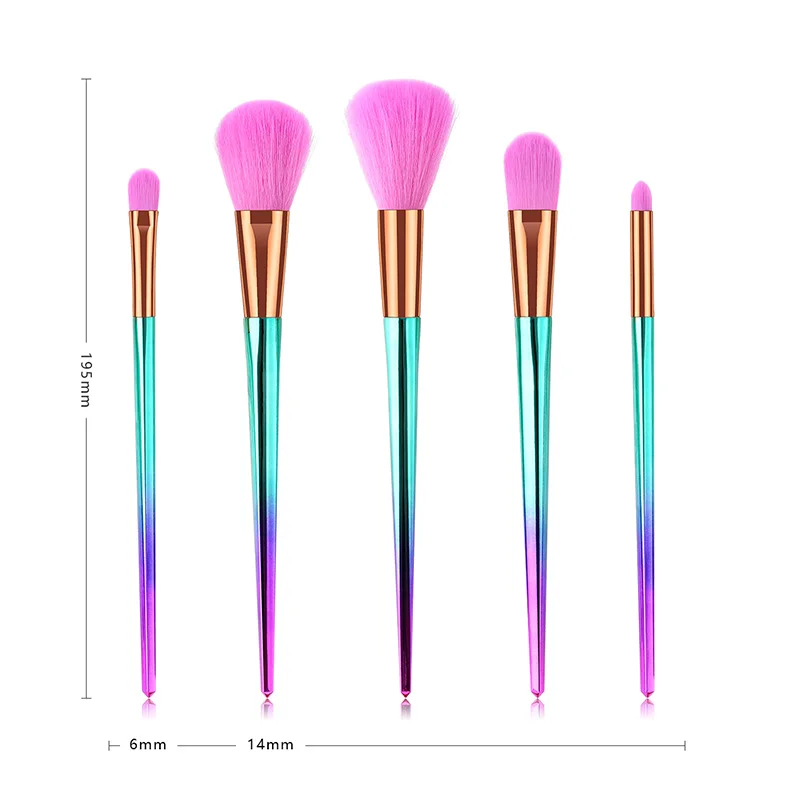 GUJHUI 5pcs Unicorn Brushes Set Mermaid Diamond Colorful Foundation Blending Power Makeup Brush Cosmetic Beauty Tool pinceaux
GUJHUI 5pcs Unicorn Brushes Set Mermaid Diamond Colorful Foundation Blending Power Makeup Brush Cosmetic Beauty Tool pinceaux