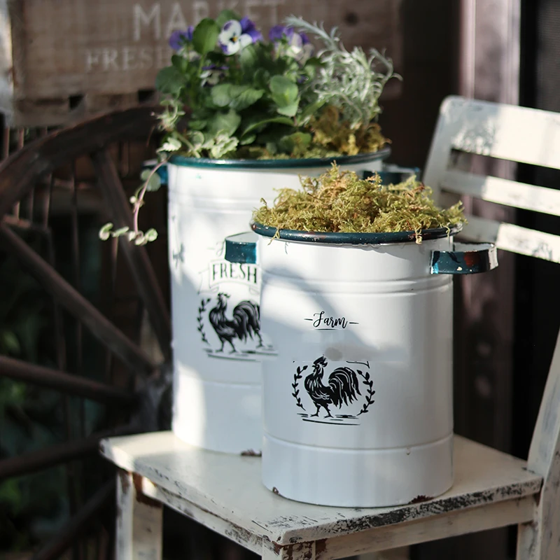 countryside handmade vintage retro cream planter metal flower pots
countryside handmade vintage retro cream planter metal flower pots