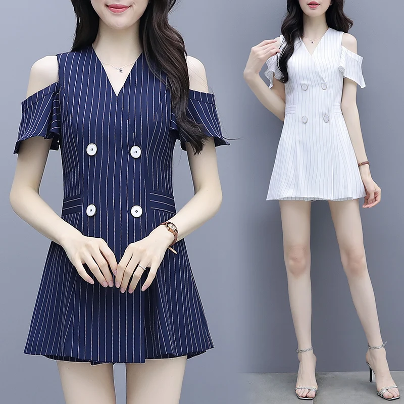 suit new summer 2020 women mini dress stripe V neck short sleeve & shorts two-piece outfit fashion vestido style dresses set
suit new summer 2020 women mini dress stripe V neck short sleeve & shorts two-piece outfit fashion vestido style dresses set