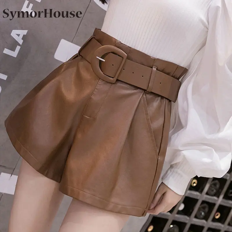 2021 Fashion Women's Shorts Vintage PU Leather Shorts High Waist Wide-Leg Trousers Female Office Wear A-Line Shorts Female
2021 Fashion Women's Shorts Vintage PU Leather Shorts High Waist Wide-Leg Trousers Female Office Wear A-Line Shorts Female