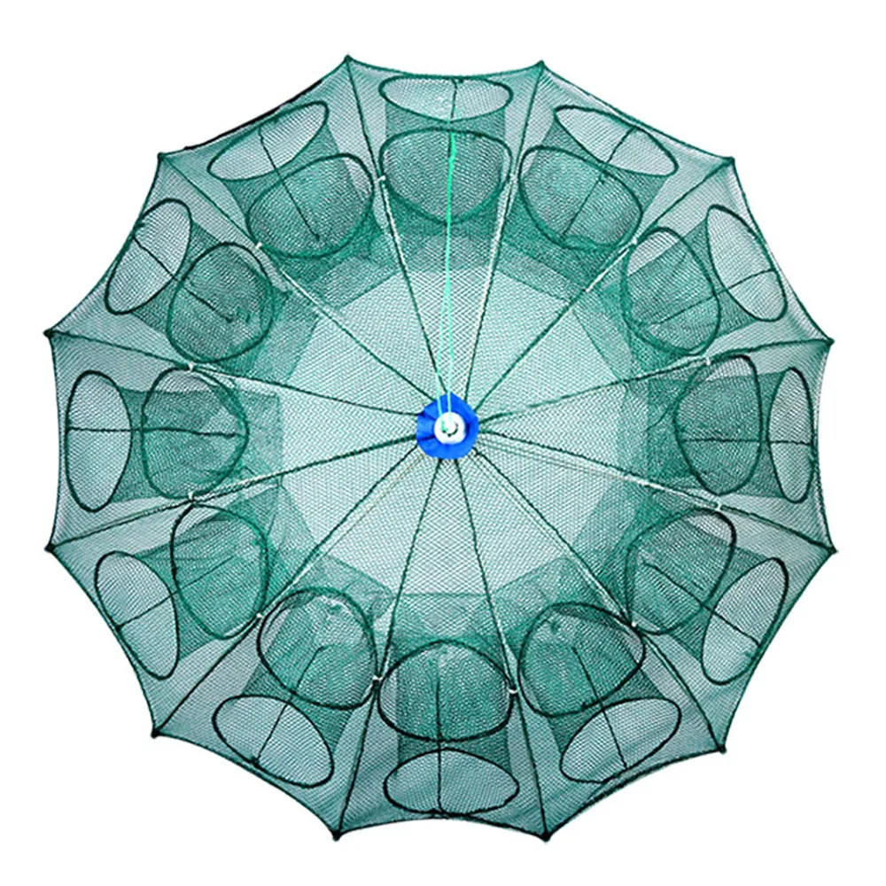 Strengthened 4-20 Holes Automatic Fishing Net Shrimp Cage Nylon Foldable Crab Fish Trap Cast Nets Cast Folding Fishing Network
Strengthened 4-20 Holes Automatic Fishing Net Shrimp Cage Nylon Foldable Crab Fish Trap Cast Nets Cast Folding Fishing Network