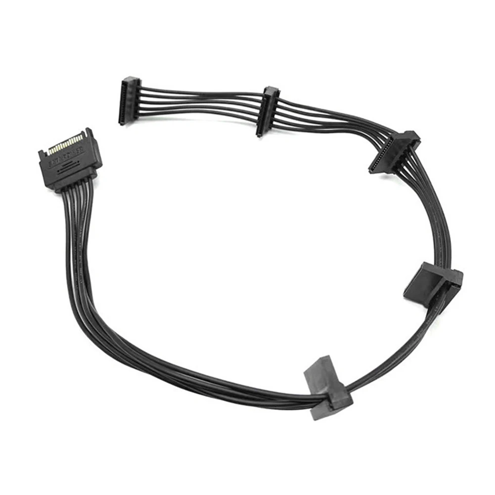 Новый SATA 15Pin M 1 к 4 F блок питания для жесткого диска разделитель кабель Шнур DIY ПК