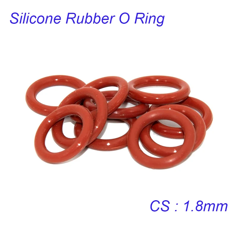 Silicone rubber O Ring VMQ O-Ring Seal Rings Gasket, for Hydraulics and Pneumatics Sealing,Faucet,Automobile,Pump CS 1.8mm 
Silicone rubber O Ring VMQ O-Ring Seal Rings Gasket, for Hydraulics and Pneumatics Sealing,Faucet,Automobile,Pump CS 1.8mm