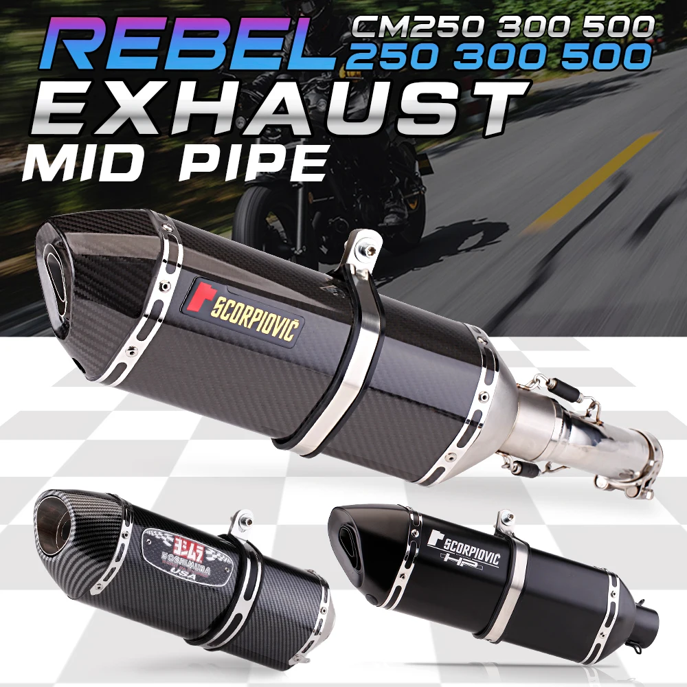 Motorcycle Exhaust Muffler Mid Pipe Stainless Steel Slip on For HONDA Rebel 500 CMX500 Rebel300 CM300 Exhaust connection pipe
Motorcycle Exhaust Muffler Mid Pipe Stainless Steel Slip on For HONDA Rebel 500 CMX500 Rebel300 CM300 Exhaust connection pipe