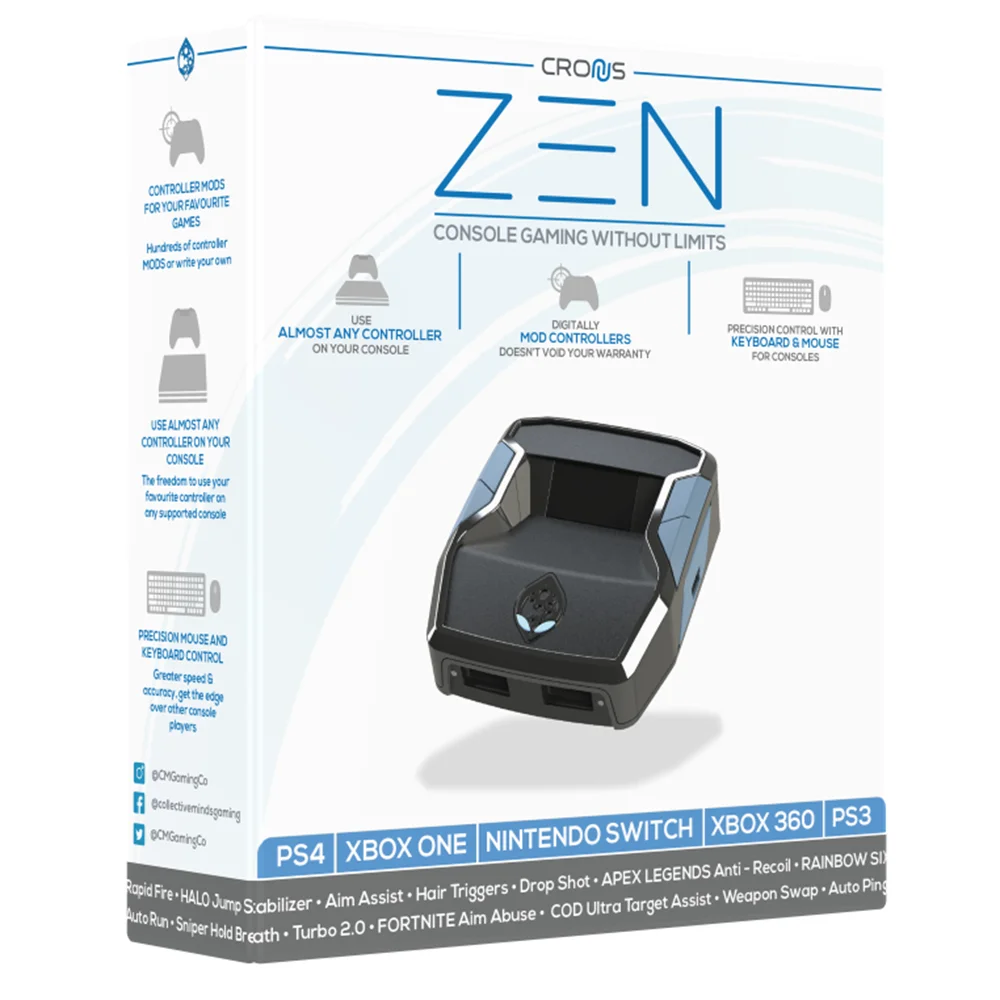 2021Cronus Zen Cronusmax Plus Keyboard And Mouse Adapter Converter For Ps4 / Ps5 / Nintend Switch / Xbox 360/One/S/X Pc
2021Cronus Zen Cronusmax Plus Keyboard And Mouse Adapter Converter For Ps4 / Ps5 / Nintend Switch / Xbox 360/One/S/X Pc