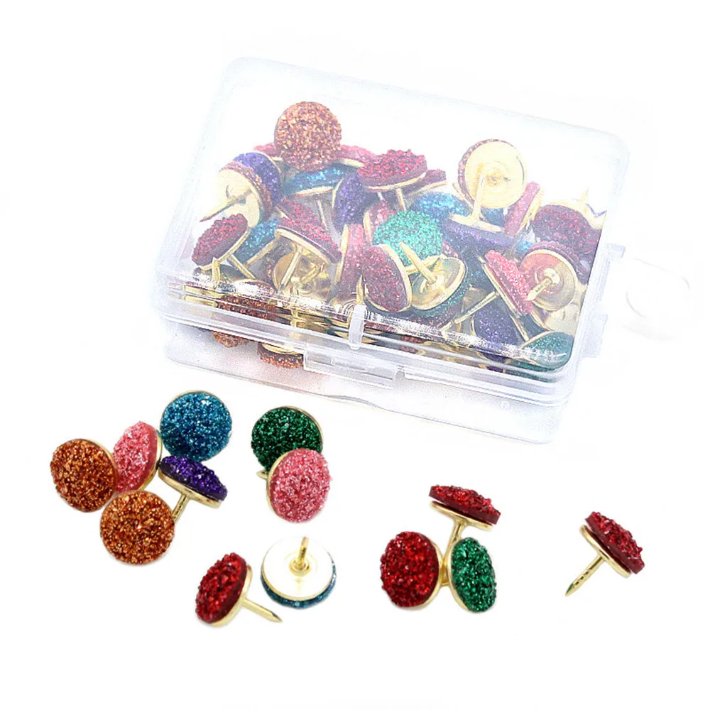 50 Pcs/set Map Tacks Push Pins Plastic Head With Steel Point, 4mm 11mm Cork Board Safety Colored Thumbtack Office School Supply
50 Pcs/set Map Tacks Push Pins Plastic Head With Steel Point, 4mm 11mm Cork Board Safety Colored Thumbtack Office School Supply