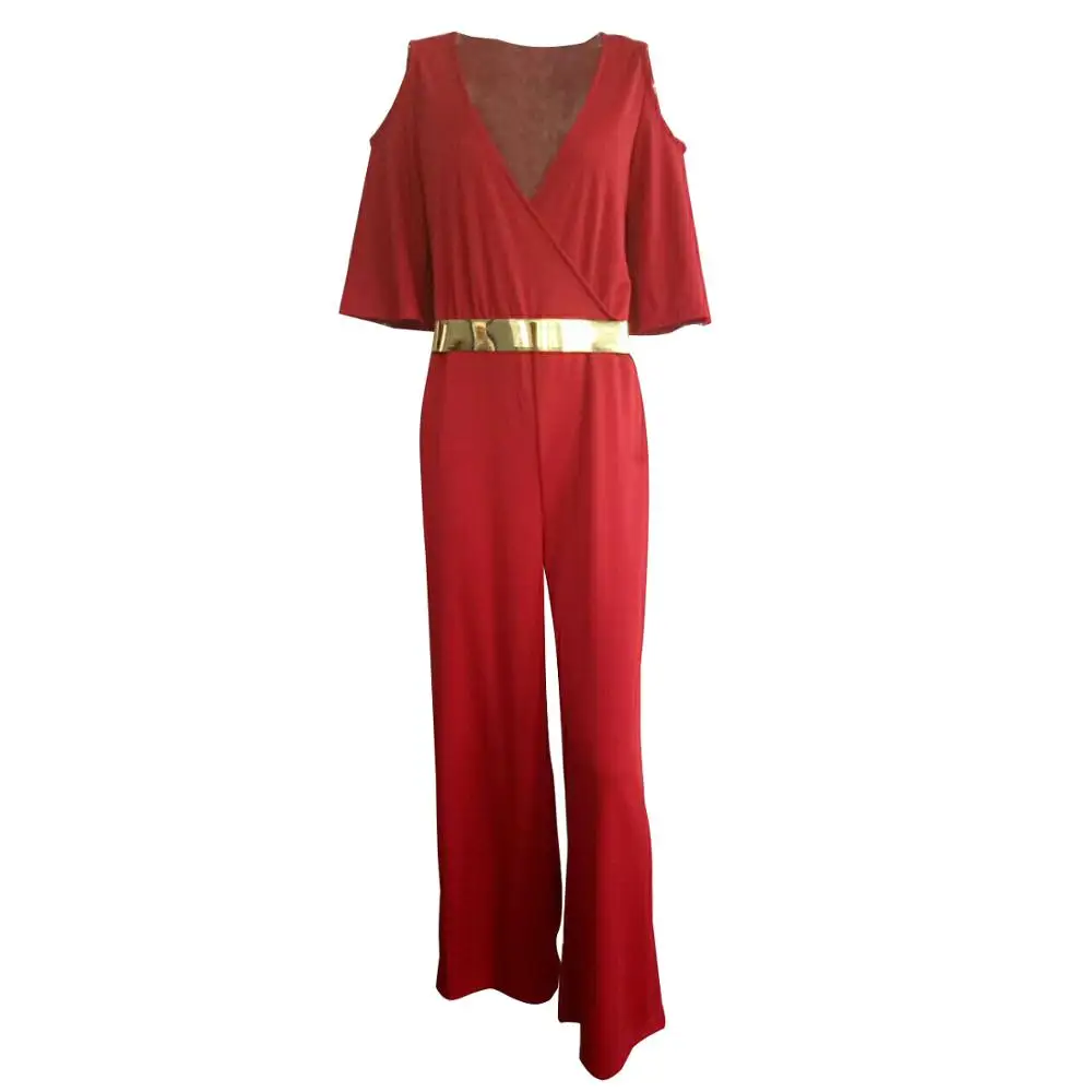 European sexy night club solid color one-piece pants fashion slim deep V-neck short sleeve women's top pants
European sexy night club solid color one-piece pants fashion slim deep V-neck short sleeve women's top pants
