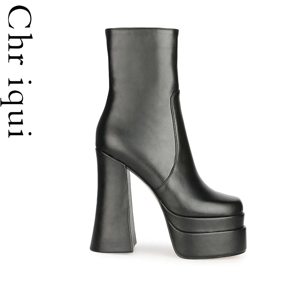 Chriqui Ins Hot Genuine Leather Women Winter Ankle Boots Thick Heels Lady Waterprof Platform Punk Boots Shoes Zipper Fashion
Chriqui Ins Hot Genuine Leather Women Winter Ankle Boots Thick Heels Lady Waterprof Platform Punk Boots Shoes Zipper Fashion