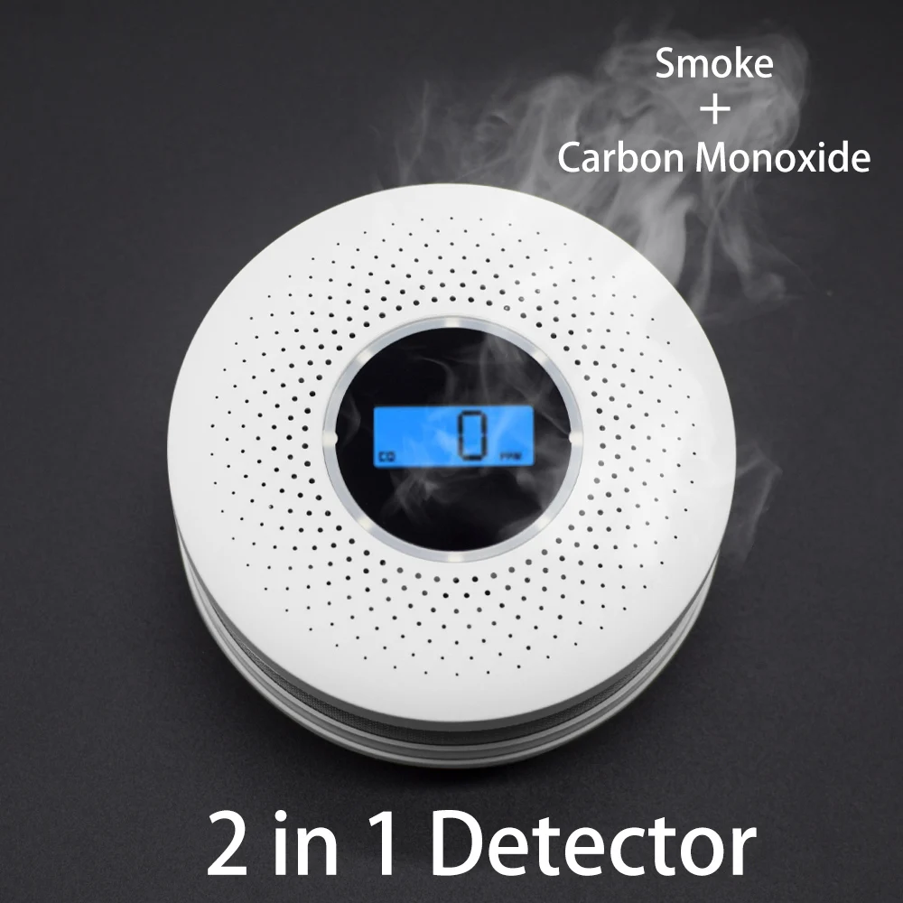 Tuya WIFI Carbon Monoxide Smoke Detector CO Gas Leak Fire Alarm 2 In 1 Sensor Home Security Protection Smart House 
Tuya WIFI Carbon Monoxide Smoke Detector CO Gas Leak Fire Alarm 2 In 1 Sensor Home Security Protection Smart House