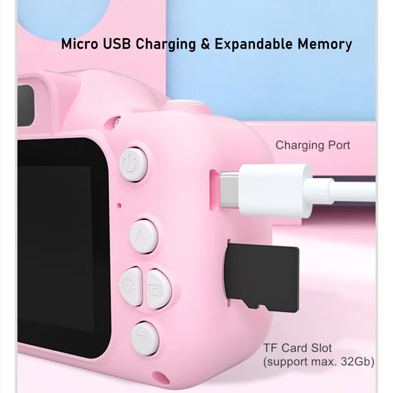Mini Digital Photo Camera For Children Educational Toy Camera For Shooting Video HD1080p Girls Boys Birthday Gift Kids Camera 
Mini Digital Photo Camera For Children Educational Toy Camera For Shooting Video HD1080p Girls Boys Birthday Gift Kids Camera
