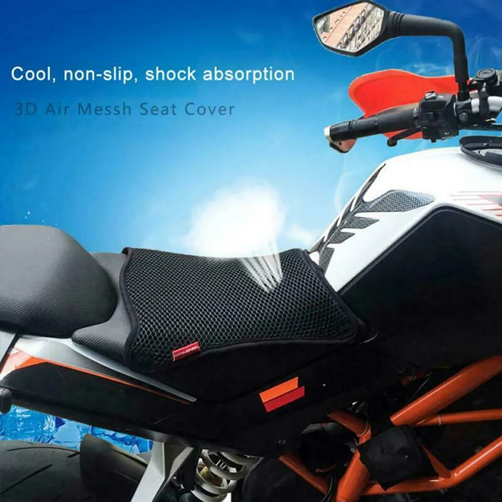 Black 3D 36*32cm Motorcycle Seat Cover Breathable Mesh Net Cushion Breathable Anti-Skid Pad 100% New
Black 3D 36*32cm Motorcycle Seat Cover Breathable Mesh Net Cushion Breathable Anti-Skid Pad 100% New