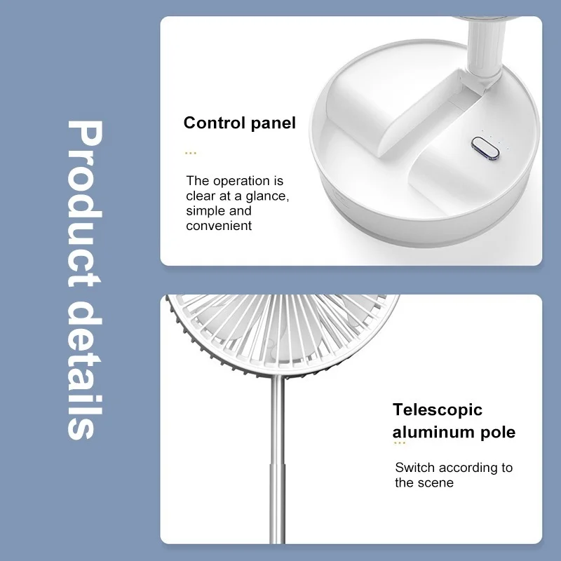 Portable Electric Fan USB Seven-leaf Rotating Telescopic Folding Electric Fan Outdoor Strong Continuous Air Supply Stand Fan
Portable Electric Fan USB Seven-leaf Rotating Telescopic Folding Electric Fan Outdoor Strong Continuous Air Supply Stand Fan