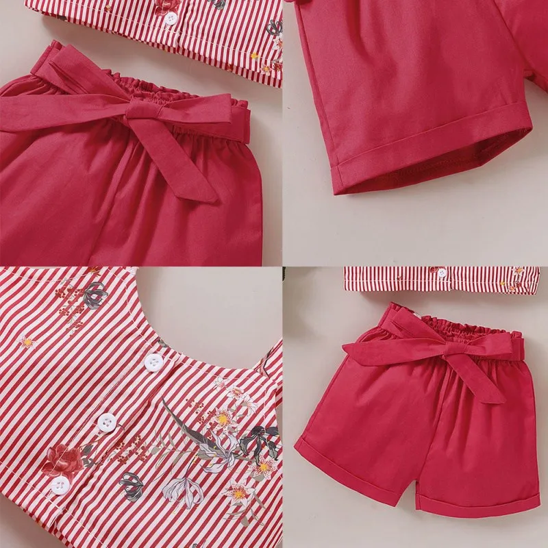 Toddler Kids Baby Girls Clothes 2pcs Set Sleeveless Ruffles Crop Tops+Bowknot Striped Shorts Fashion Cute Outfits Summer
Toddler Kids Baby Girls Clothes 2pcs Set Sleeveless Ruffles Crop Tops+Bowknot Striped Shorts Fashion Cute Outfits Summer