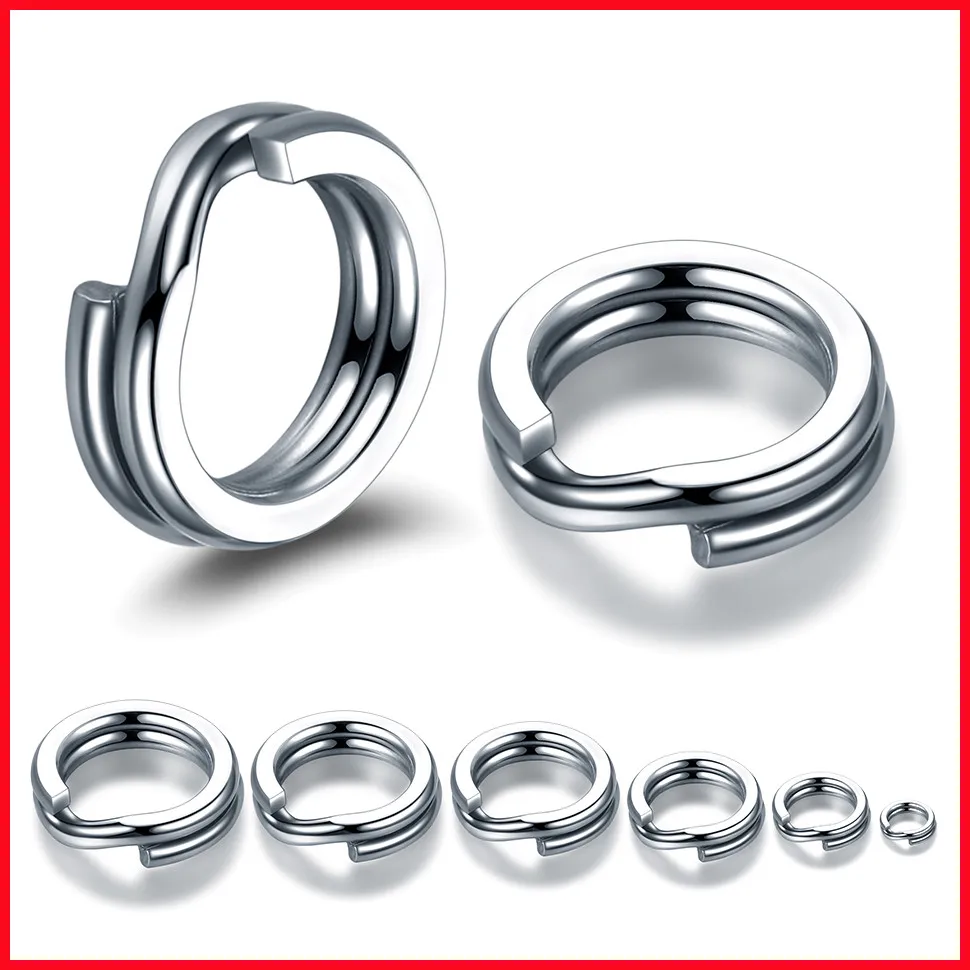 100pcs Fishing Split Rings Set 19 Sizes High Strength Stainless Steel Snap Ring Sea Fishing Lures Accessories Tackle Connector
100pcs Fishing Split Rings Set 19 Sizes High Strength Stainless Steel Snap Ring Sea Fishing Lures Accessories Tackle Connector