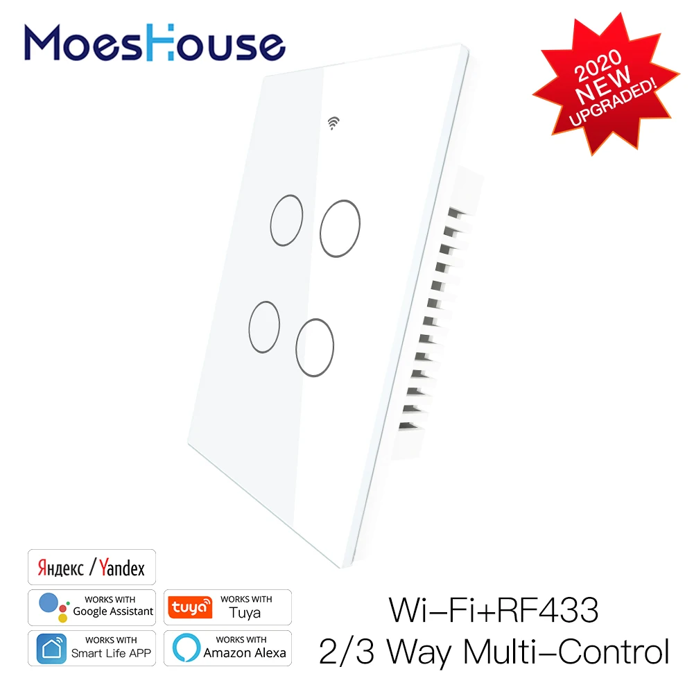 4 Gang Smart Glass Panel Switch Smart Life/Tuya App Multi-Control Association, Voice Control with Alexa,Google Home US AU 
4 Gang Smart Glass Panel Switch Smart Life/Tuya App Multi-Control Association, Voice Control with Alexa,Google Home US AU