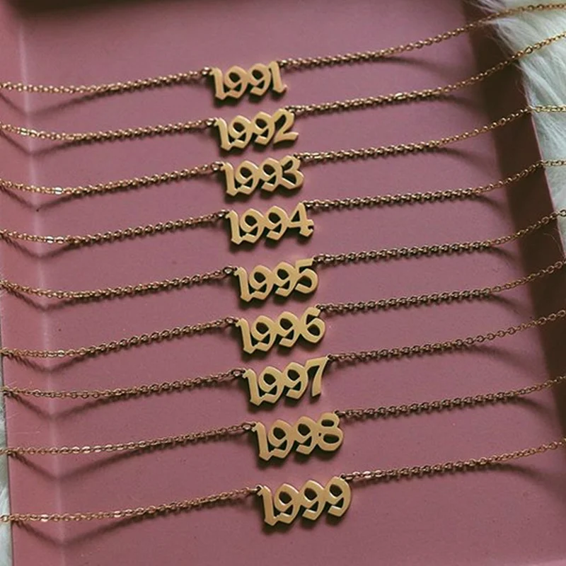1991-2005 Ladies Birthday Men's Necklace Pendant Date Number Pendant Necklace Jewelry Commemorative Gift 
1991-2005 Ladies Birthday Men's Necklace Pendant Date Number Pendant Necklace Jewelry Commemorative Gift