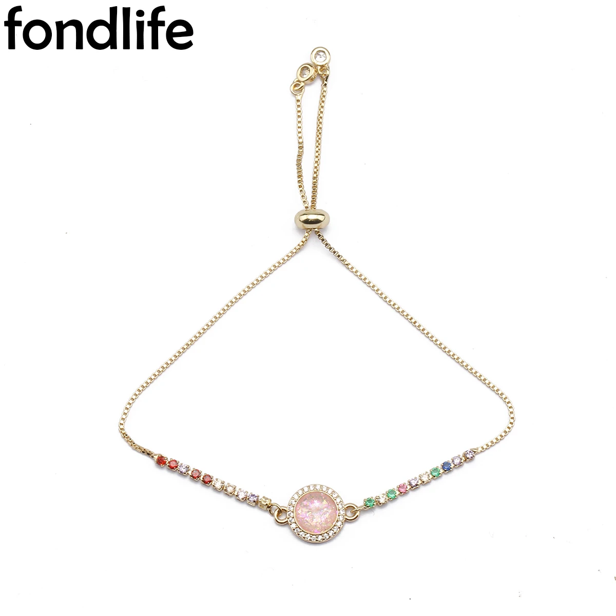 Pink Ambilight Insert Zircon Opal Charm Women Gold-Plated Bracelet Round Pendant Bangle Handmade Rope Chain Couple Gift Jewelry
Pink Ambilight Insert Zircon Opal Charm Women Gold-Plated Bracelet Round Pendant Bangle Handmade Rope Chain Couple Gift Jewelry