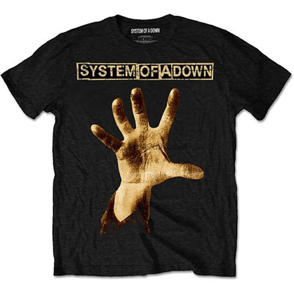 Официальная Мужская футболка System of a Down Hand Heavy Metal Rock|Мужские футболки| |