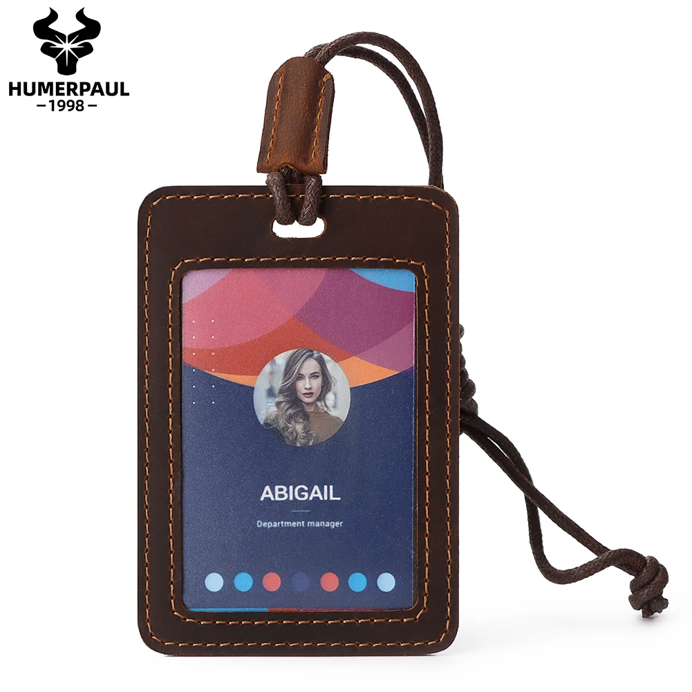 Crazy Horse Leather Employee Name Work Permit Card Badges Quality Retractable Business ID Card Holder Student Access Card Case
Crazy Horse Leather Employee Name Work Permit Card Badges Quality Retractable Business ID Card Holder Student Access Card Case