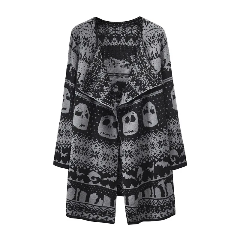 Women Autumn Winter New Loose Fashion Casual Knitted Cardigan Sweater Female High Street Skulls Coat Ladies Brand Slim Tops M992 
Women Autumn Winter New Loose Fashion Casual Knitted Cardigan Sweater Female High Street Skulls Coat Ladies Brand Slim Tops M992