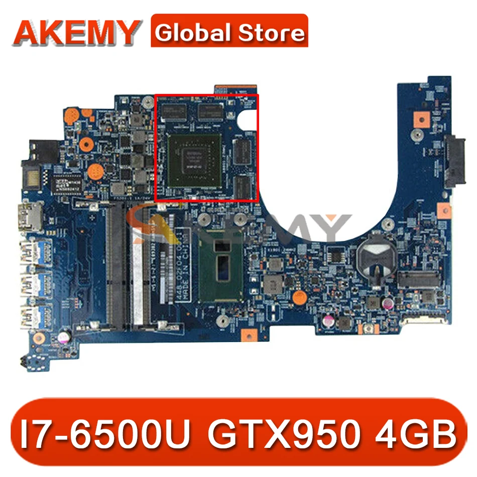 

VN7-572G motherboard Mainboard for Acer laptop VN7-572 motherboa 14306-1M 448.06c08.001M CPU: I7-6500U GPU: GTX950 4GB