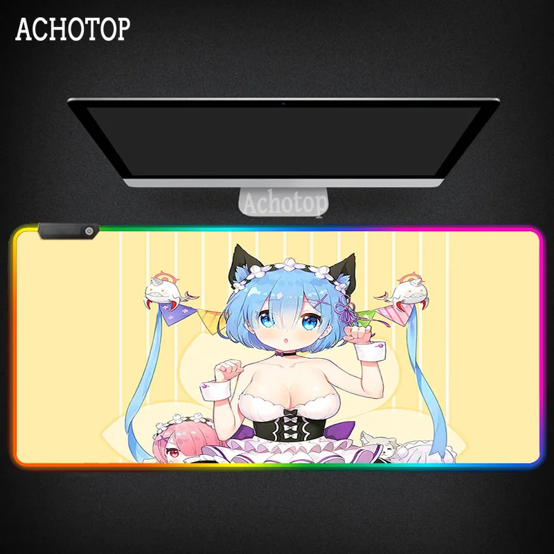 Zero Starting Life in Another World Large Pad Mouse RGB Mat Anime Computer Gamer Locking Edge Mousepad Keyboard with Backlit Pad
Zero Starting Life in Another World Large Pad Mouse RGB Mat Anime Computer Gamer Locking Edge Mousepad Keyboard with Backlit Pad