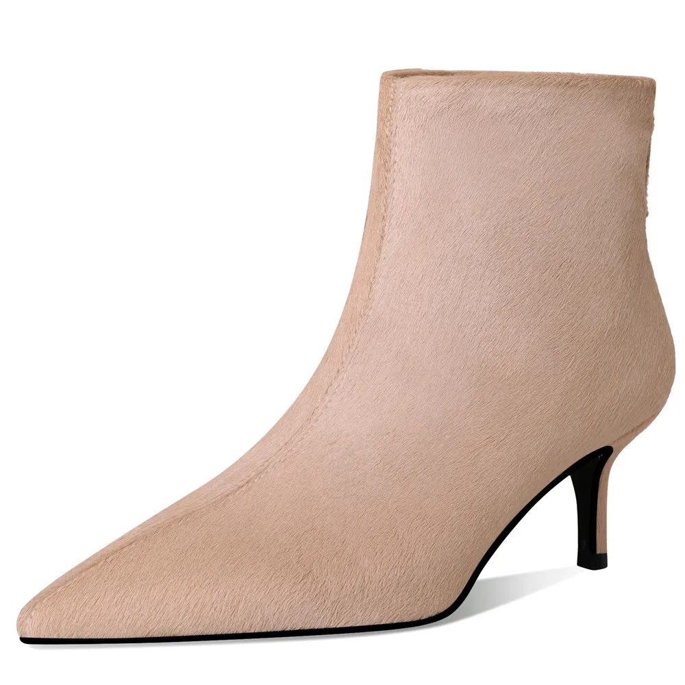 Women's horsehair thin high heel pointed toe autumn ankle boots back zip Zebra sexy ladies high quality dress shoes short boots
Women's horsehair thin high heel pointed toe autumn ankle boots back zip Zebra sexy ladies high quality dress shoes short boots