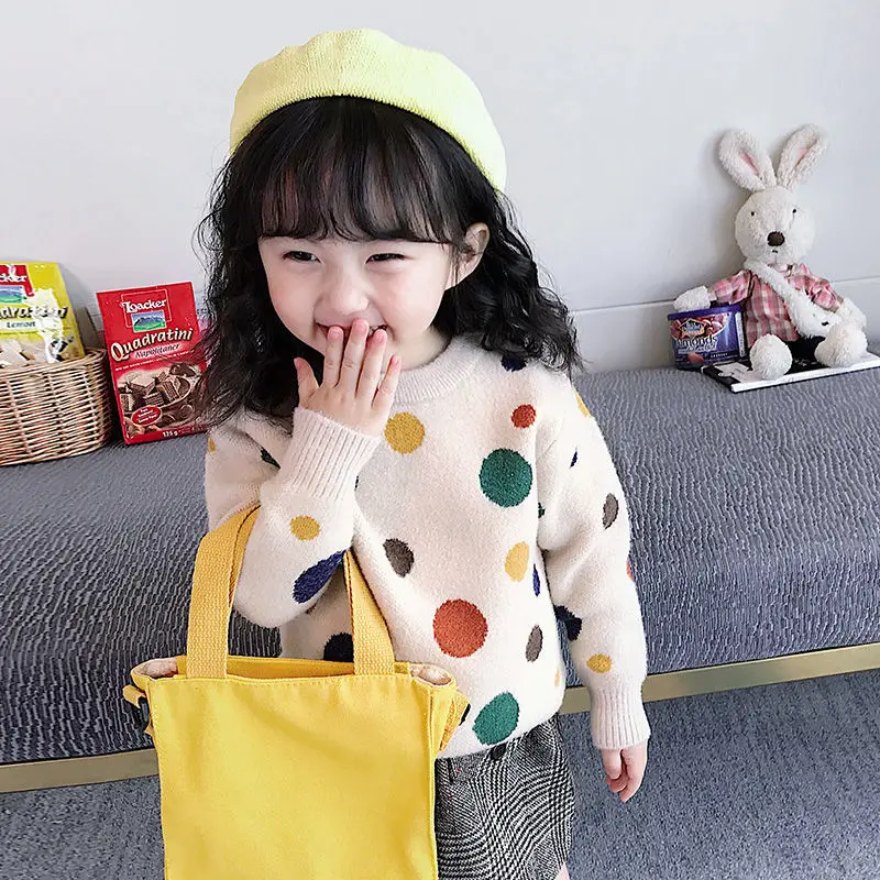 Autumn Spring Girls Sweaters Warm Children Clothes Sweaters Thickened Dots Pattern lovely Kids Casual Wear P2 075
Autumn Spring Girls Sweaters Warm Children Clothes Sweaters Thickened Dots Pattern lovely Kids Casual Wear P2 075