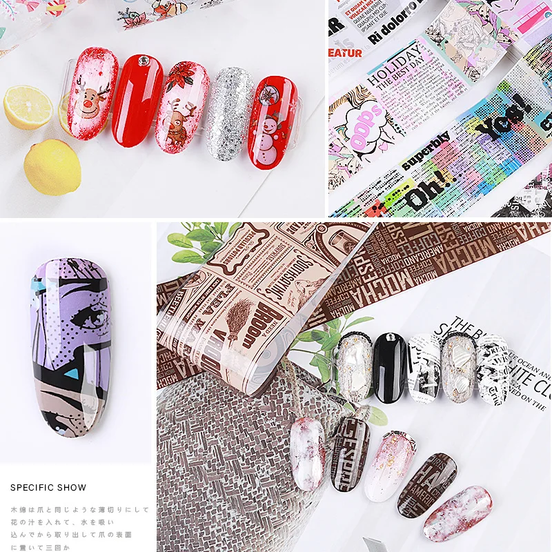 1 box 10pcs Nail Star Sticker Christmas Snowflake Retro Letter Transfer Sticker Fashion newspaper creative stickers 
1 box 10pcs Nail Star Sticker Christmas Snowflake Retro Letter Transfer Sticker Fashion newspaper creative stickers