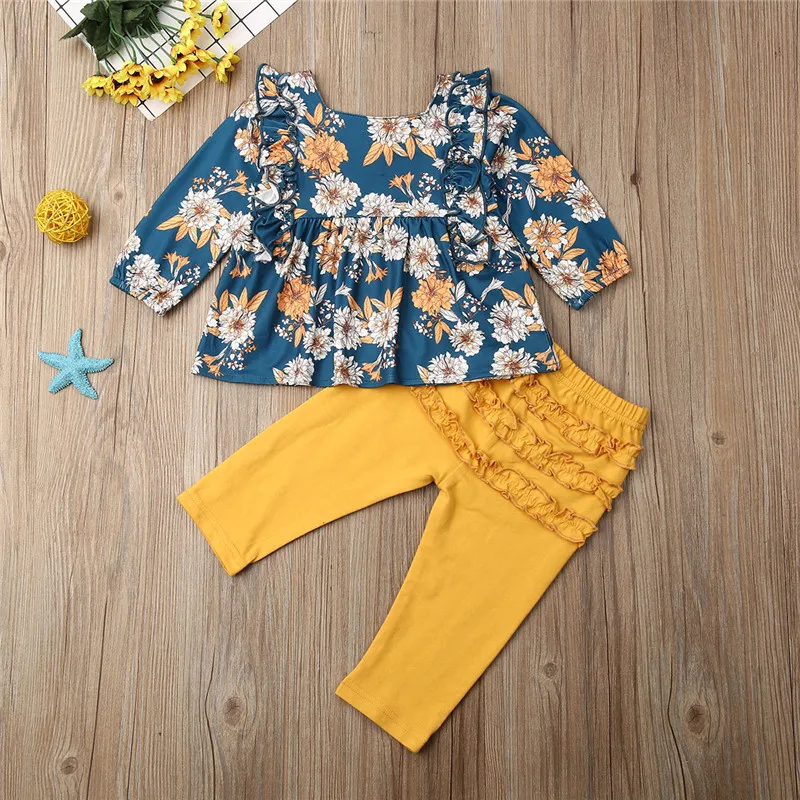 Коллекция 2019 года весенне-осенняя одежда для малышей Одежда маленьких девочек