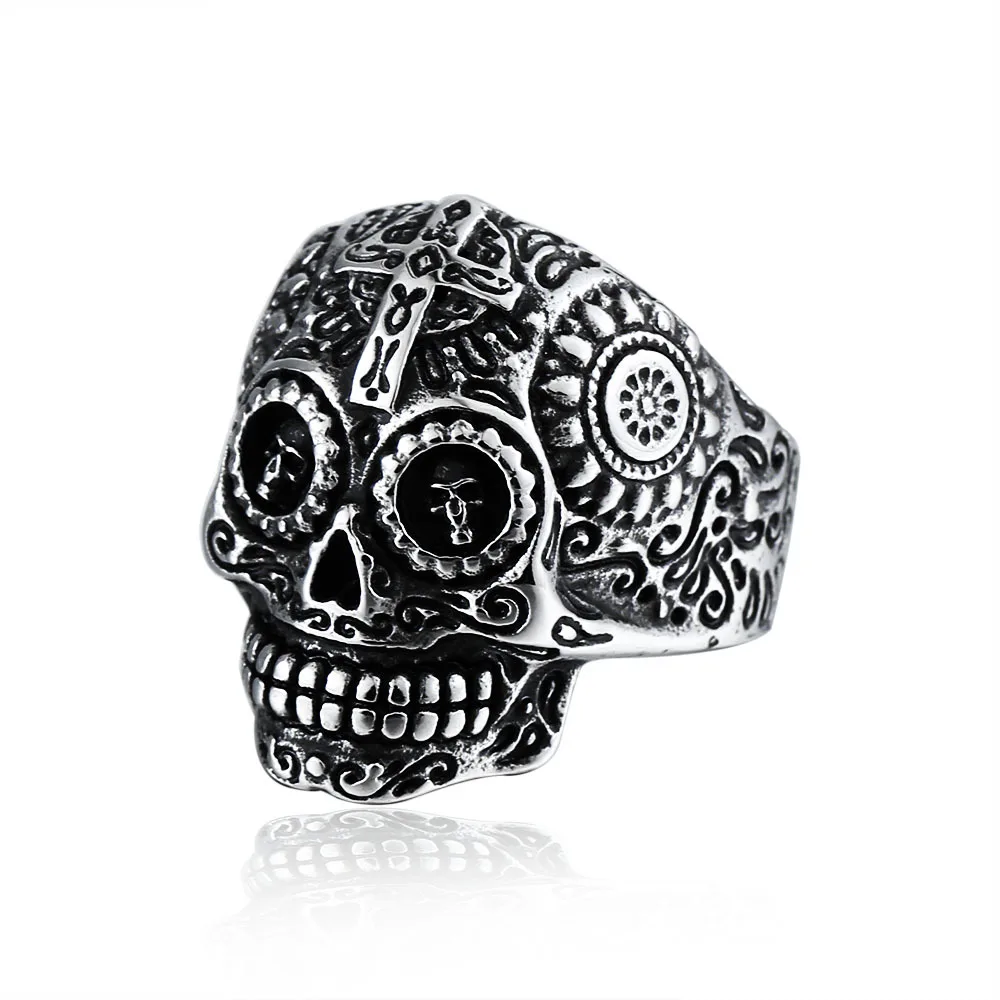 European and American men's party festival iron titanium steel Gothic style fashion skull red eyes men's ring exaggerated ring
European and American men's party festival iron titanium steel Gothic style fashion skull red eyes men's ring exaggerated ring