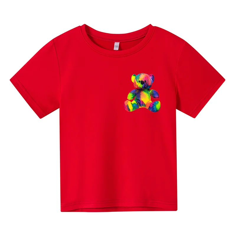 Summer New Men And Women Plus Size T-Shirt Fashion Round Neck Short Sleeve Fun Naughty Bear Printing Breathable Fabric 4T-14T
Summer New Men And Women Plus Size T-Shirt Fashion Round Neck Short Sleeve Fun Naughty Bear Printing Breathable Fabric 4T-14T