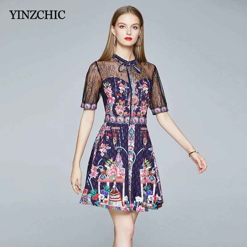 2020 New Woman Summer Floral Dress Lace Patched Female Elegant Party Skirt Dress Bow Neck Ladies Mid Party Skirt Dresses 
2020 New Woman Summer Floral Dress Lace Patched Female Elegant Party Skirt Dress Bow Neck Ladies Mid Party Skirt Dresses