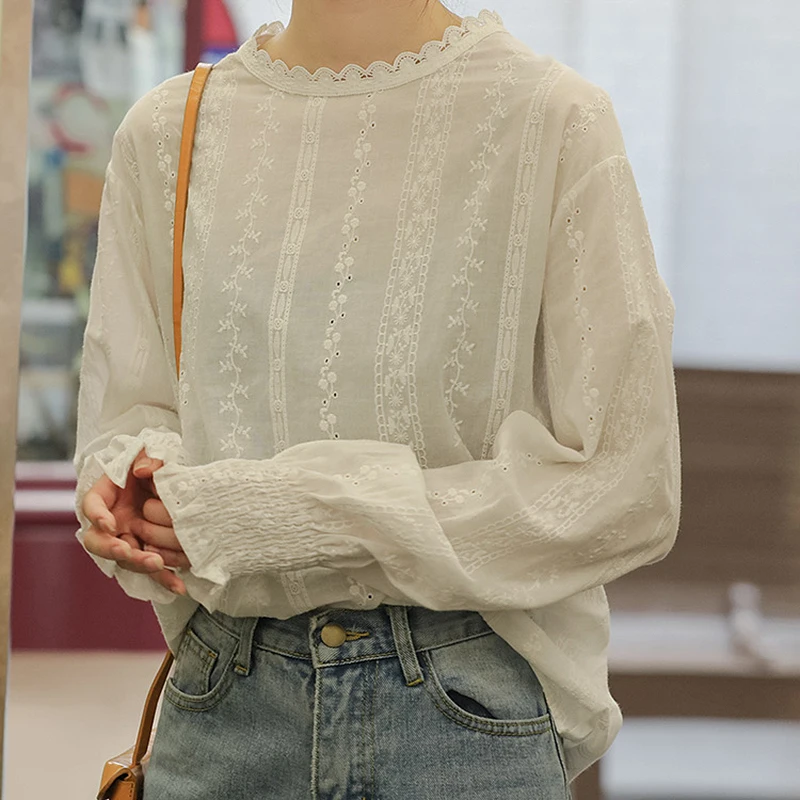 BETHQUENOY Summer Ladies Tops Vintage Lace Women Shirts Chemise Femme White Cotton Blouses Camisas De Mujer Fashion Woman Clothe
BETHQUENOY Summer Ladies Tops Vintage Lace Women Shirts Chemise Femme White Cotton Blouses Camisas De Mujer Fashion Woman Clothe