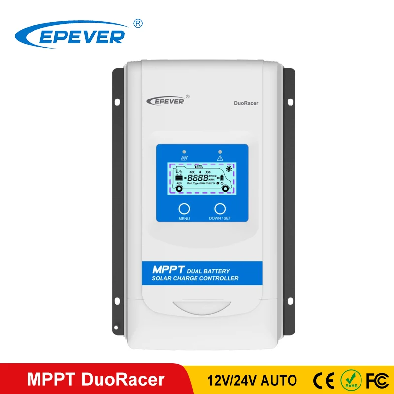 DuoRacer MPPT 30A 20A 10A Solar Controller 12/24VDC Auto Dual Battery Regulador LCD Solar Panel Controller for RV Camper Boat
DuoRacer MPPT 30A 20A 10A Solar Controller 12/24VDC Auto Dual Battery Regulador LCD Solar Panel Controller for RV Camper Boat