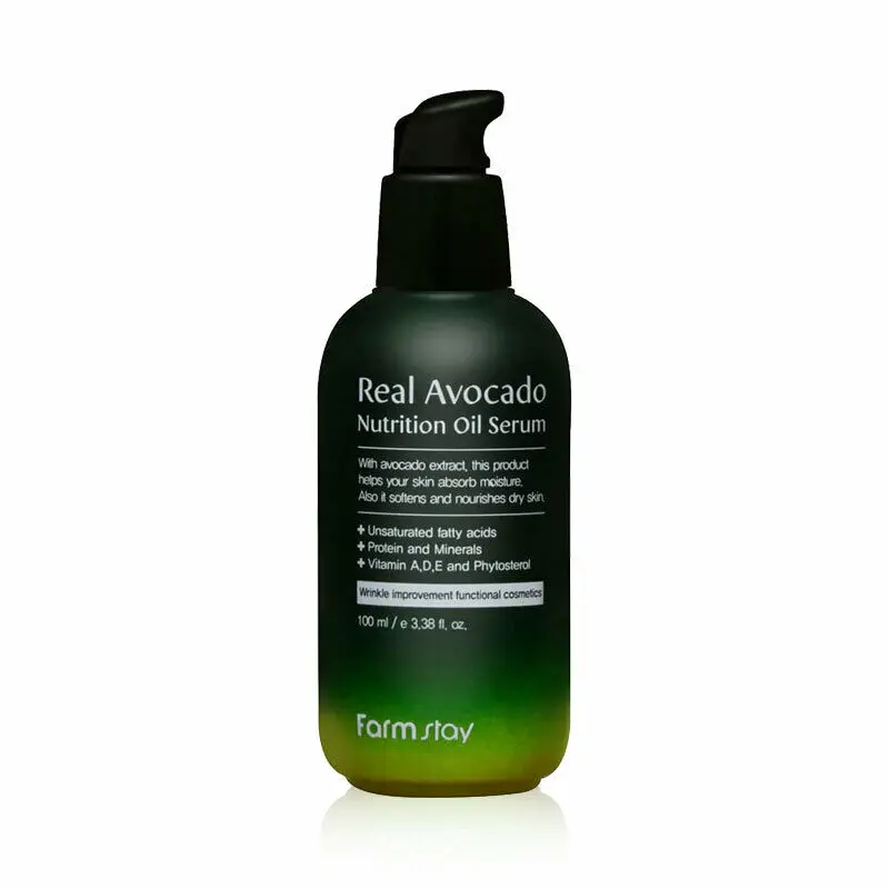 FARM STAY Real Avocado Nutrition Oil Serum 100ml Vitamin Mineral Moisturizing Whitening Essence Anti Wrinkle Firming Face Cream
FARM STAY Real Avocado Nutrition Oil Serum 100ml Vitamin Mineral Moisturizing Whitening Essence Anti Wrinkle Firming Face Cream