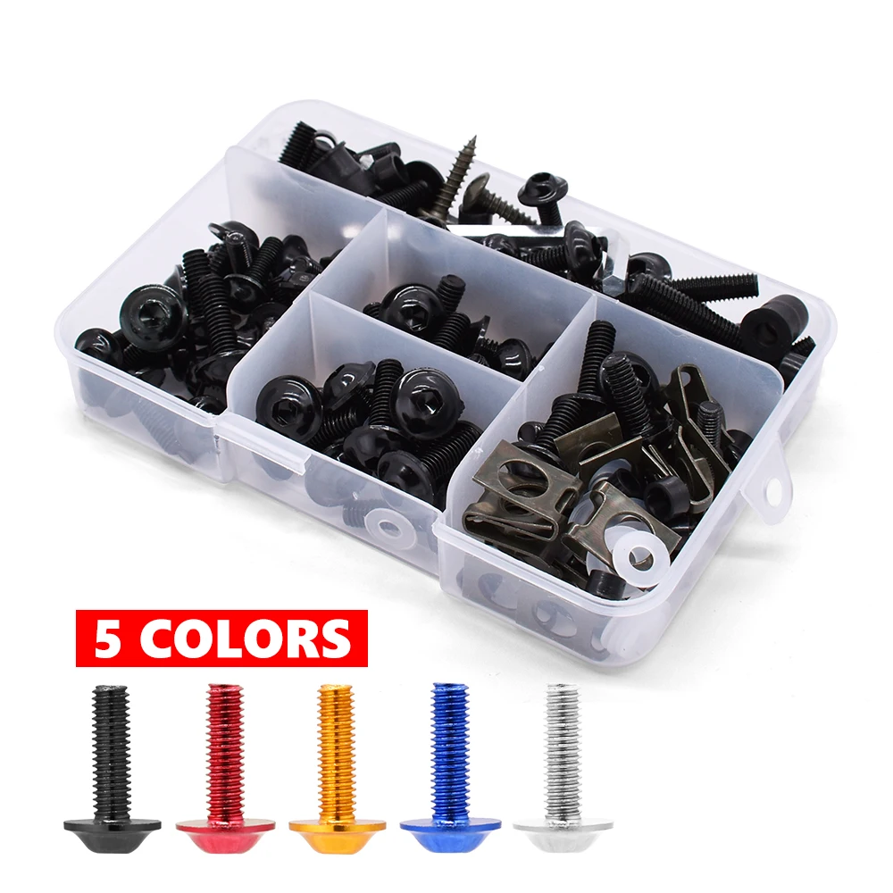 175 шт. болты обтекателя мотоцикла винт CNC алюминиевый болты для кузовных работ гаечный зажим комплект для мотоцикла 5 цветов Кафе Racer Универс...
175 шт. болты обтекателя мотоцикла винт CNC алюминиевый болты для кузовных работ гаечный зажим комплект для мотоцикла 5 цветов Кафе Racer Универс...